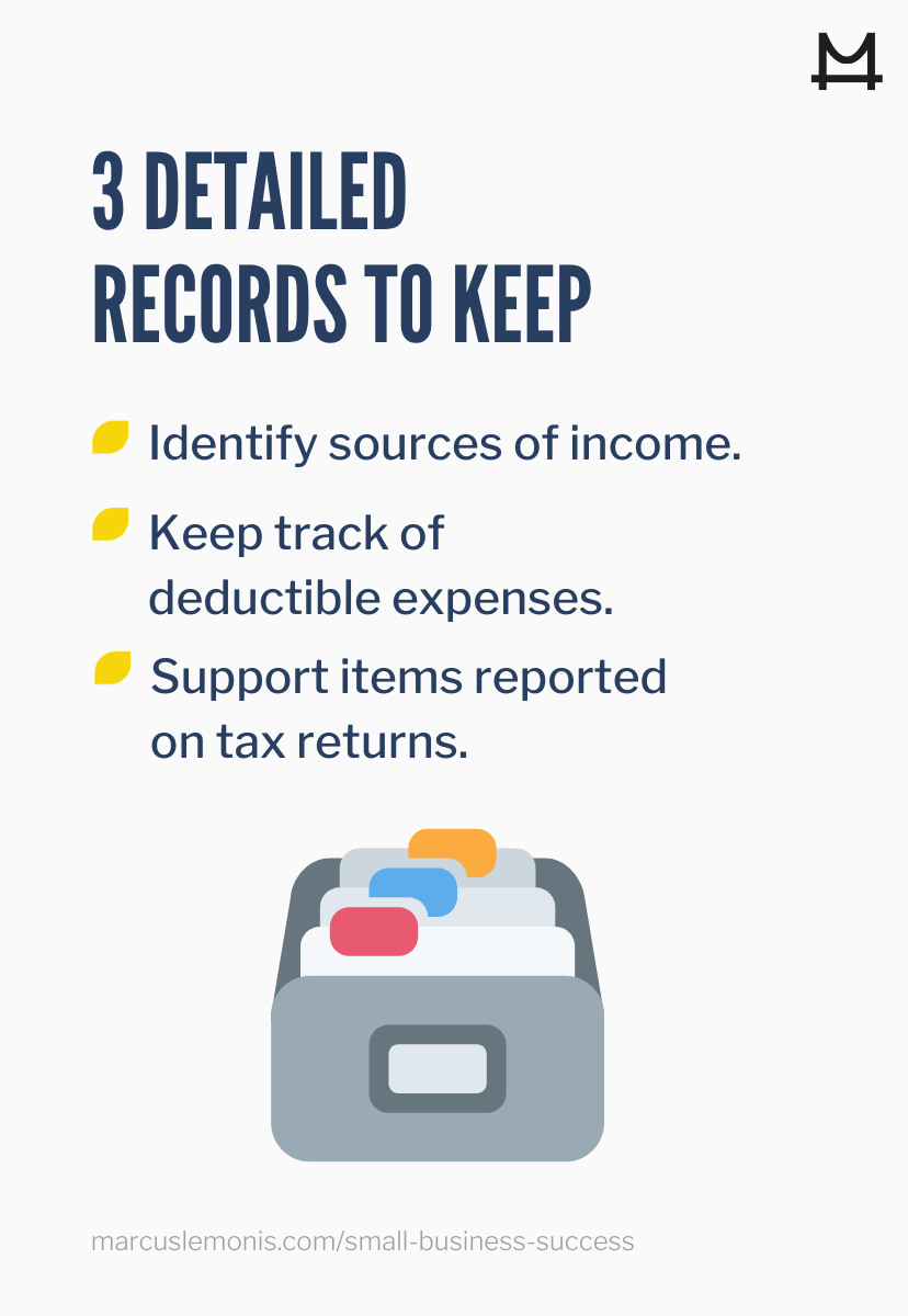 Three important items to keep detailed records of
