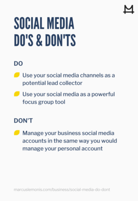 Three do’s and don’ts for social media.