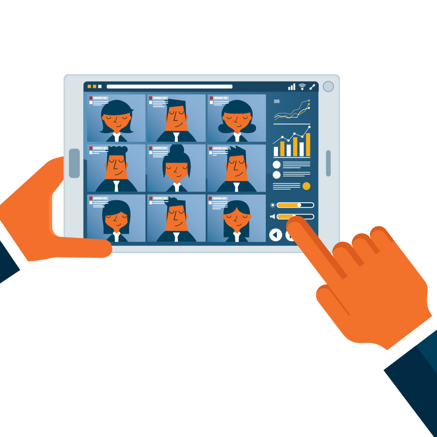 Image of a tablet with information on it
