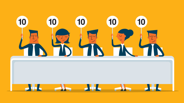 Audience giving perfect 10s to the pitch