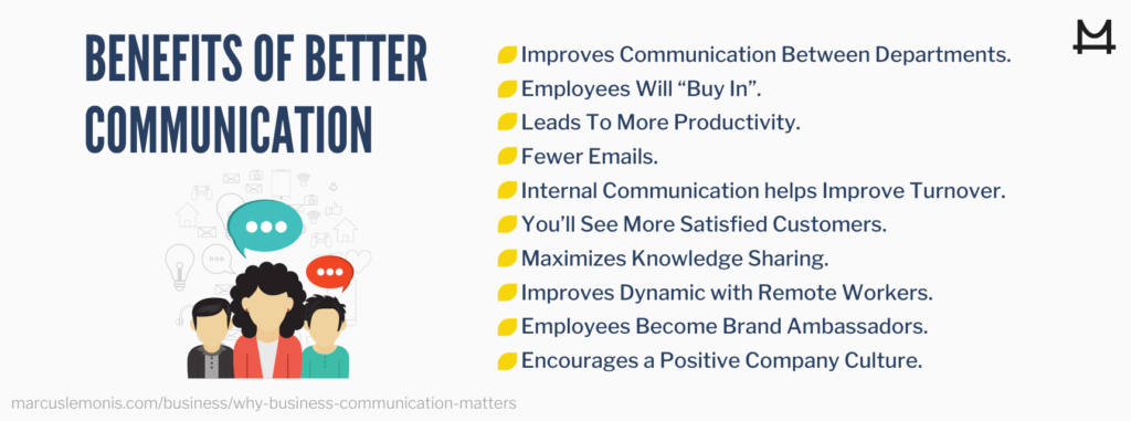 Different benefits of better communication in business