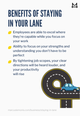 List of benefits for staying in your lane.