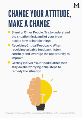 List of three things to help you make a change.