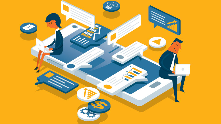 Customers giving feedback through reviews and ratings online