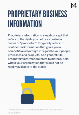 proprietary information refers to the rights you hold as a business owner