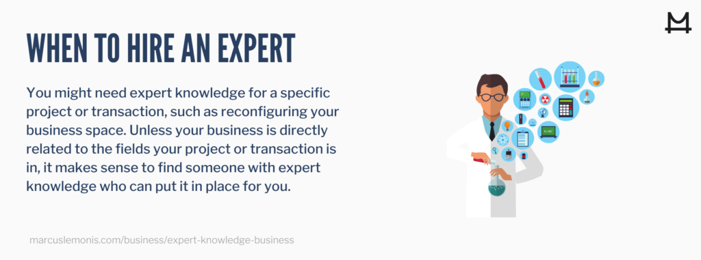 Lesson on how to determine when you should hire an expert