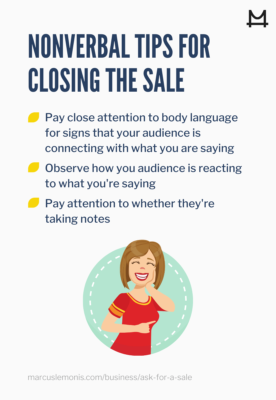 List of Nonverbal Tips On Asking For The Sale