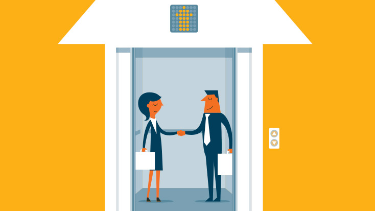 Image of Animated People In An Elevator