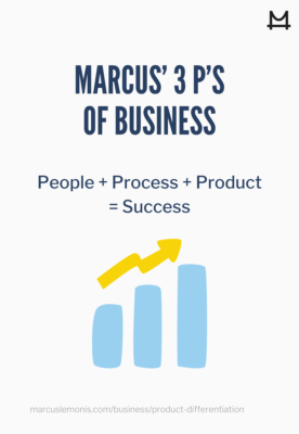 Product differentiation through people, process, and products