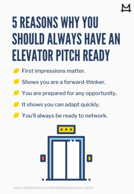 Five reasons why you should always have an elevator pitch ready