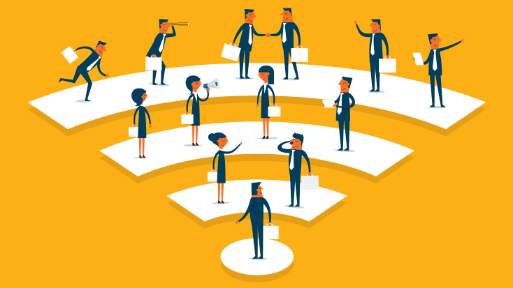 Image of people on a wifi logo