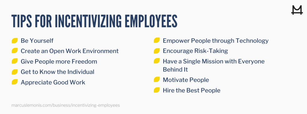 Tips for incentivising employees