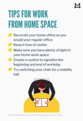 List of tips to help improve your work from home space