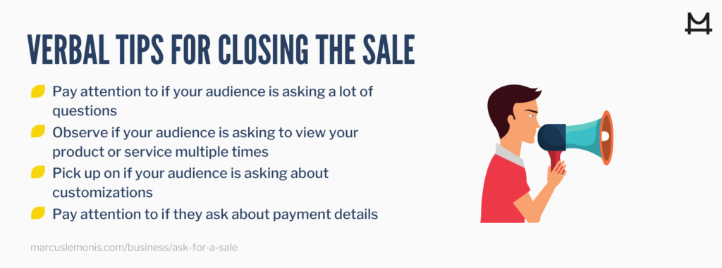 List of Verbal Cues To Ask For The Sale