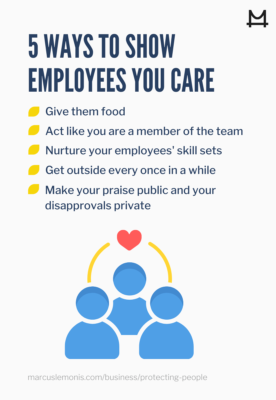 List of ways to show employees you care.