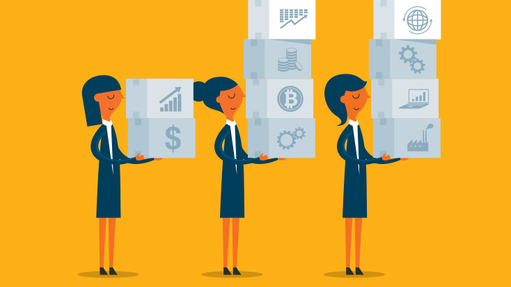 Women in different steps boosting their business profitability