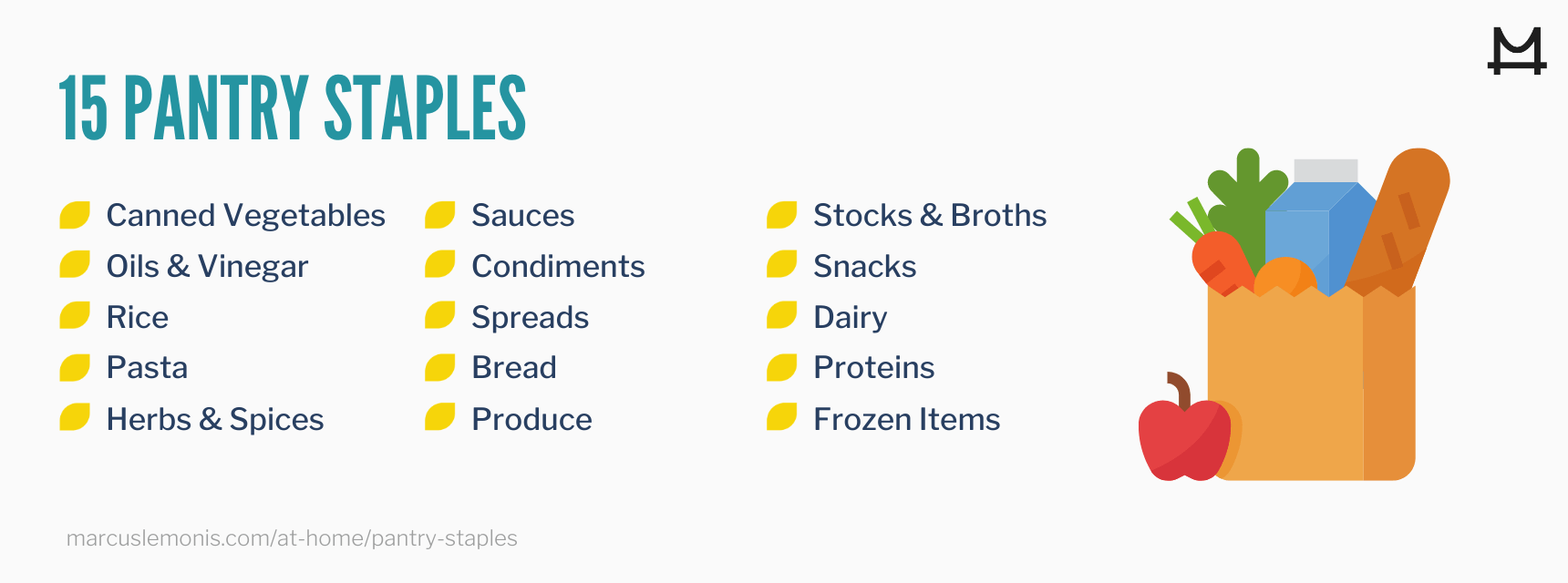 List of 15 pantry staples that you should always have in your kitchen pantry