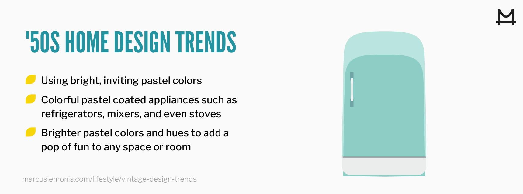 List of 50’s home trends making a comeback.