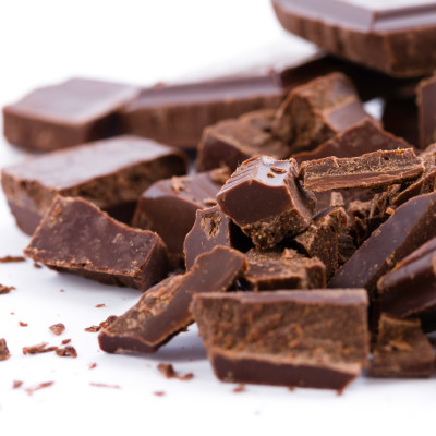 Image of chunks of broken up chocolate.
