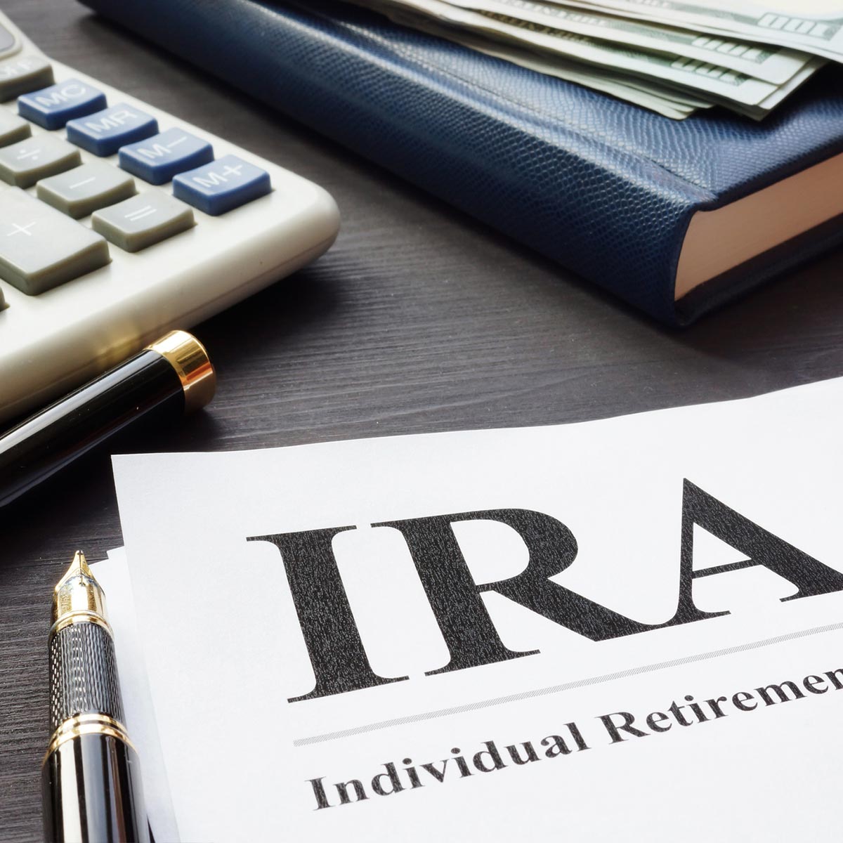 Close-up of an IRA document