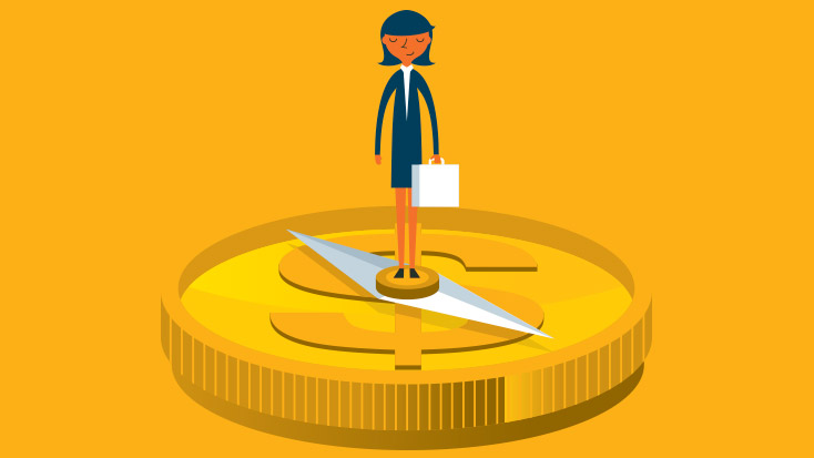 Image of a clock designed like a coin.