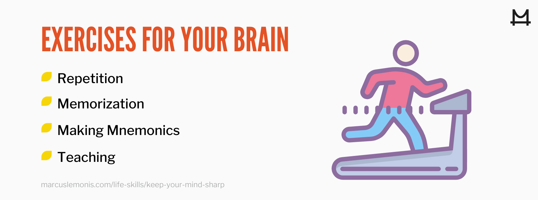 List of exercises for your brain.