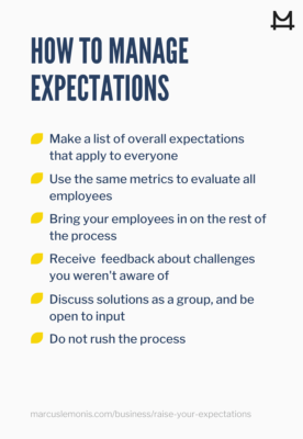 List of things you can do to better manage your employees expectations