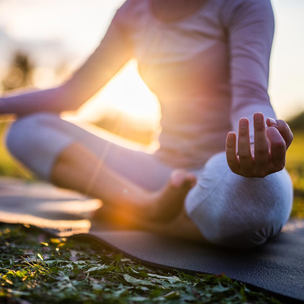 Image of someone meditating.