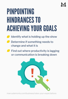 List of ways to pinpoint hindrances to achieving your goals