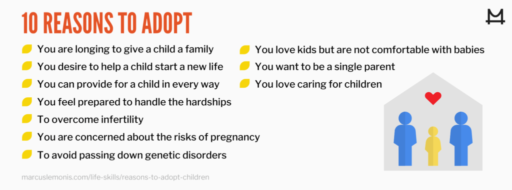List of reasons to adopt.