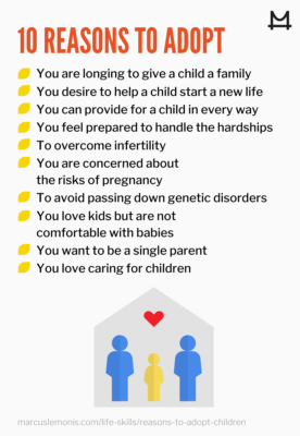 List of reasons to adopt.