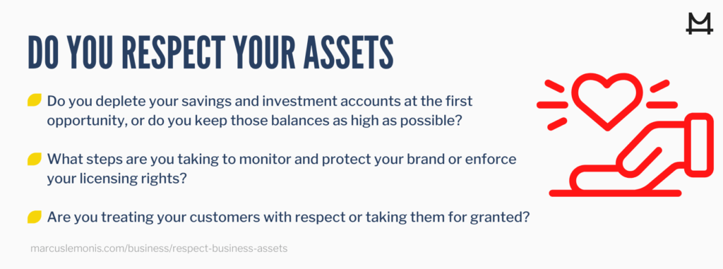 Questions to ask and see if you respect your assets.