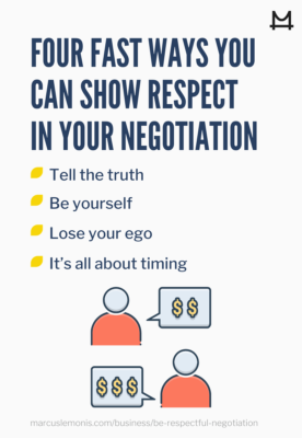 The four fast ways you can show respect in your negotiation.