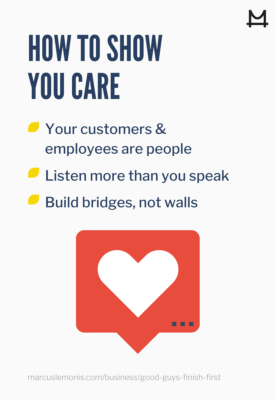 Ways to show you care in business.