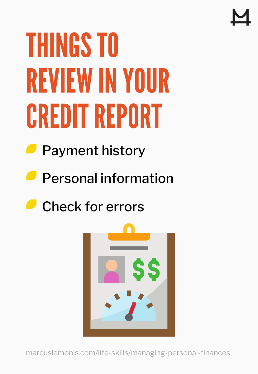 List of things you should review in your credit report