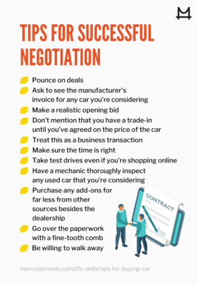 List of tips for a successful negotiation.