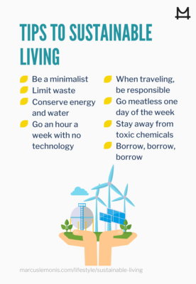List of 9 tips for living a more sustainable lifestyle