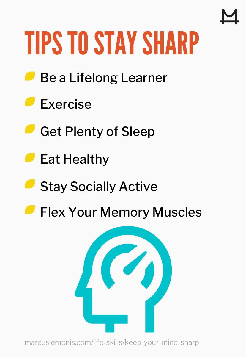 List of tips to stay sharp.