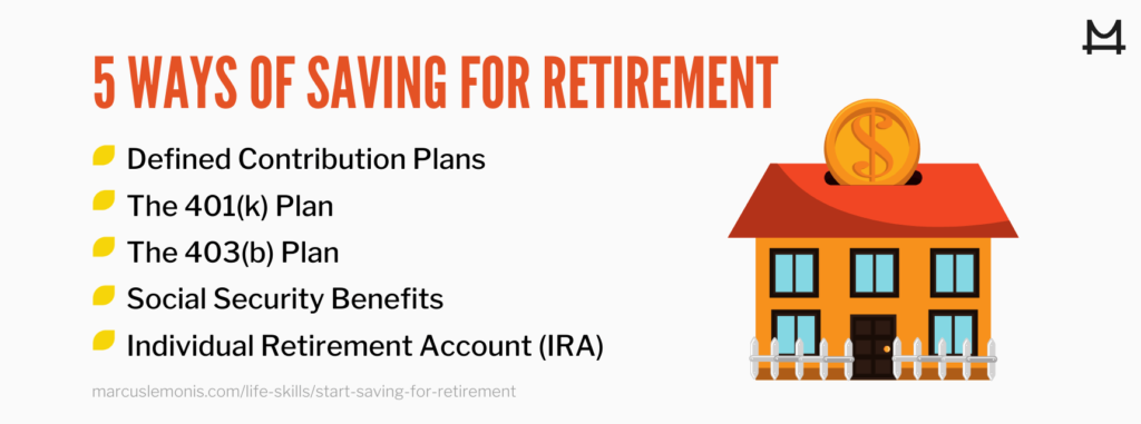 The various types of retirement funds.