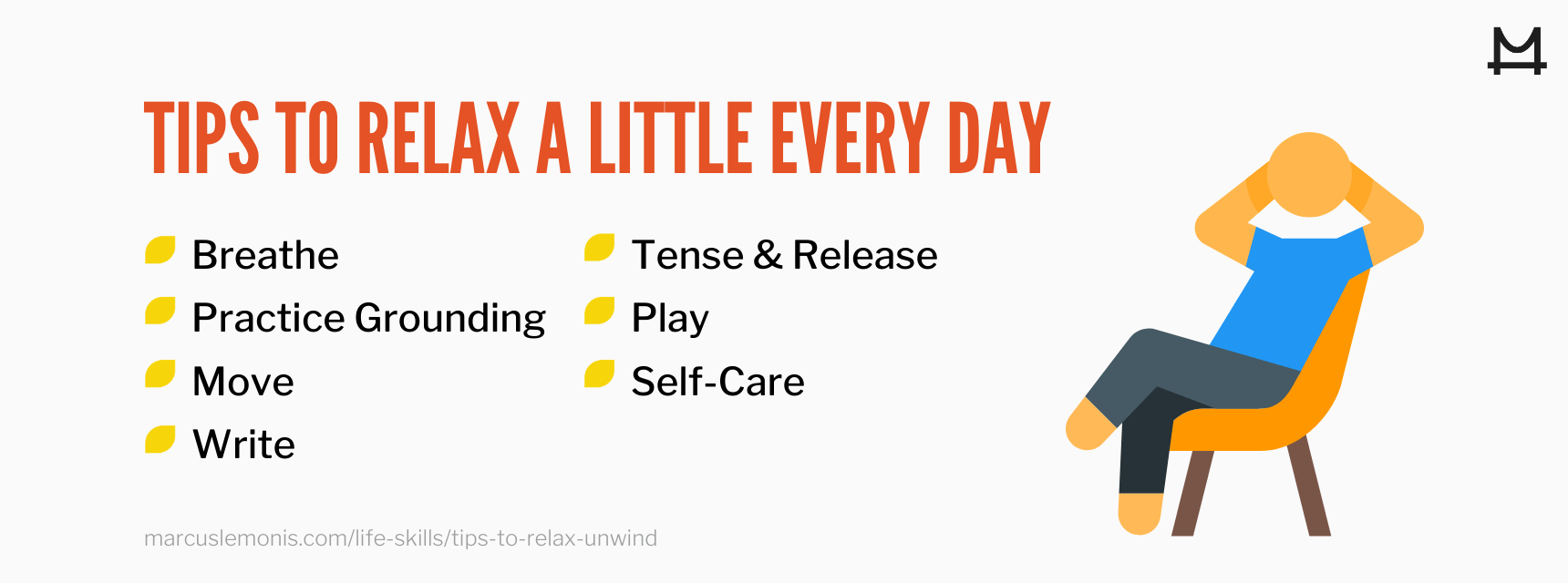 List of ways to relax.
