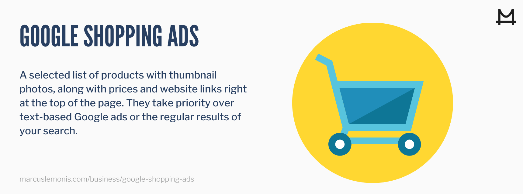 the definition of Google shopping ads