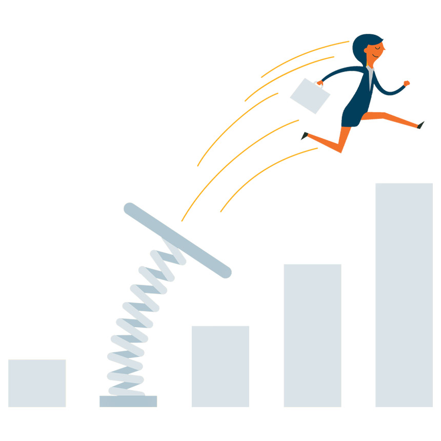 women jumping up representing improving your net promoter score