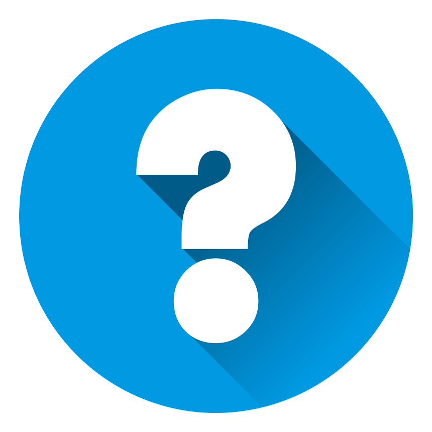 question mark on a blue background