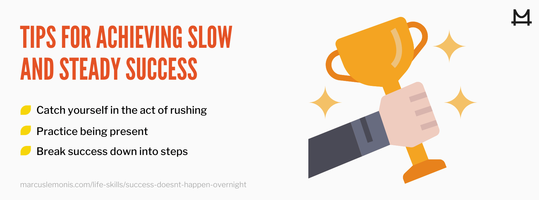 graphic outlining tips for achieving success
