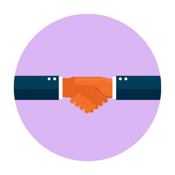 graphics of two people shaking hands
