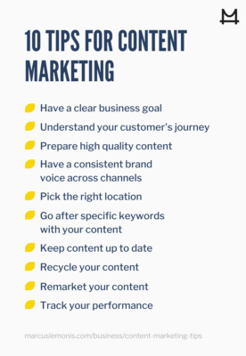 10 great content marketing tips and tricks