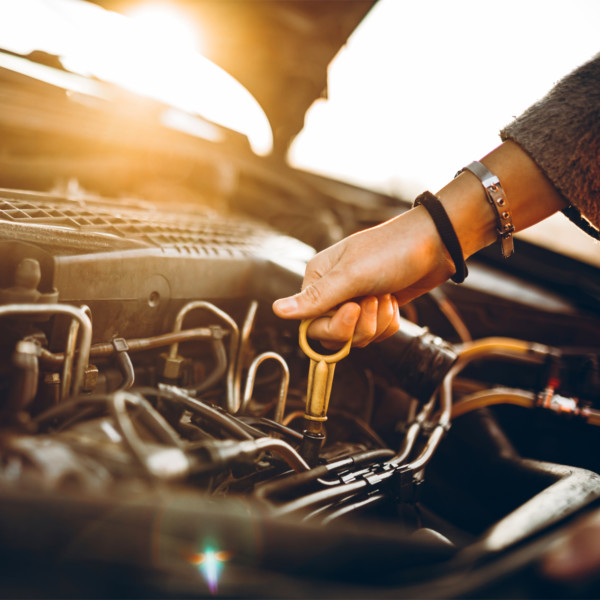 Cleaning the engine of the car