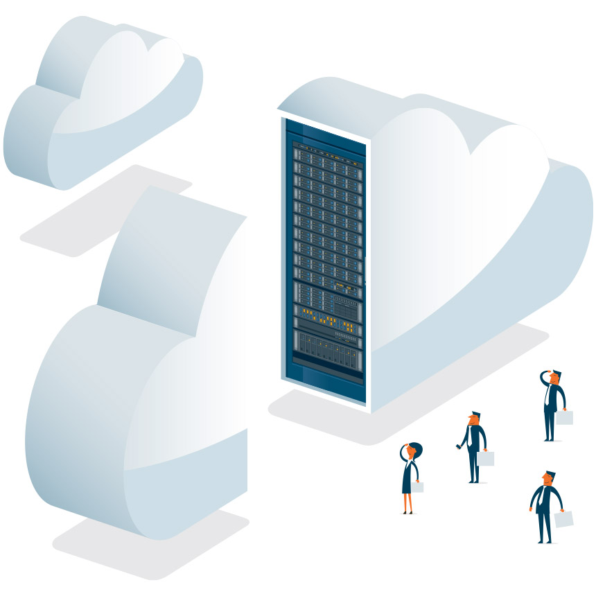 Image of a giant cloud server.