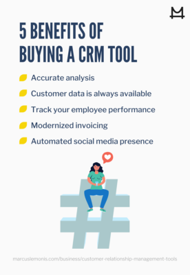List of benefits to buying a crm tool.