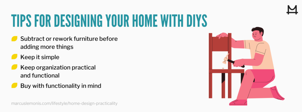 Infographic of DIY Home design tips